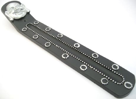 Incienso resina feliz plata buda buda 28cm