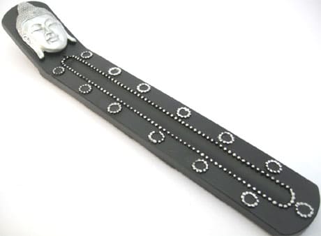 Incienso incienso buda plata resina 28cm