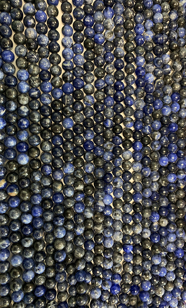 Perlas de Sodalita A de 6mm en hilo de 40cm