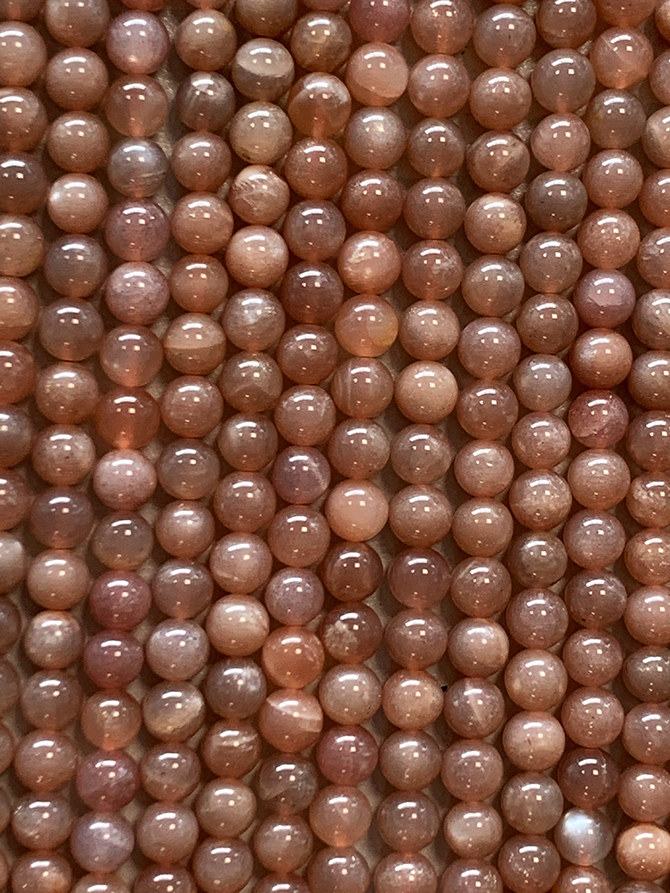 Perlas de Piedra del Sol AA de 8mm en hilo de 40cm