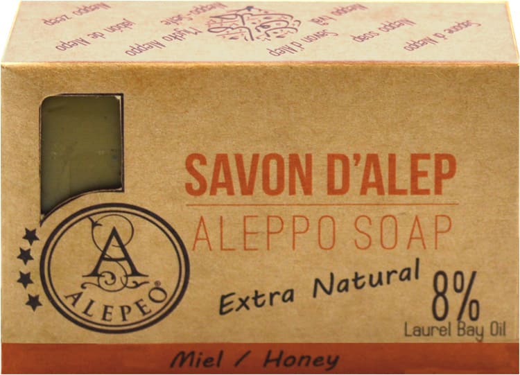 Jabón de alep alepeo miel 8% 100g.