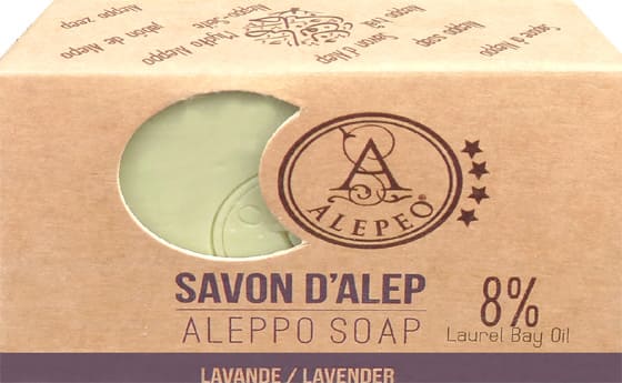 Jabón de alep alepeo lavanda 8% 100g.