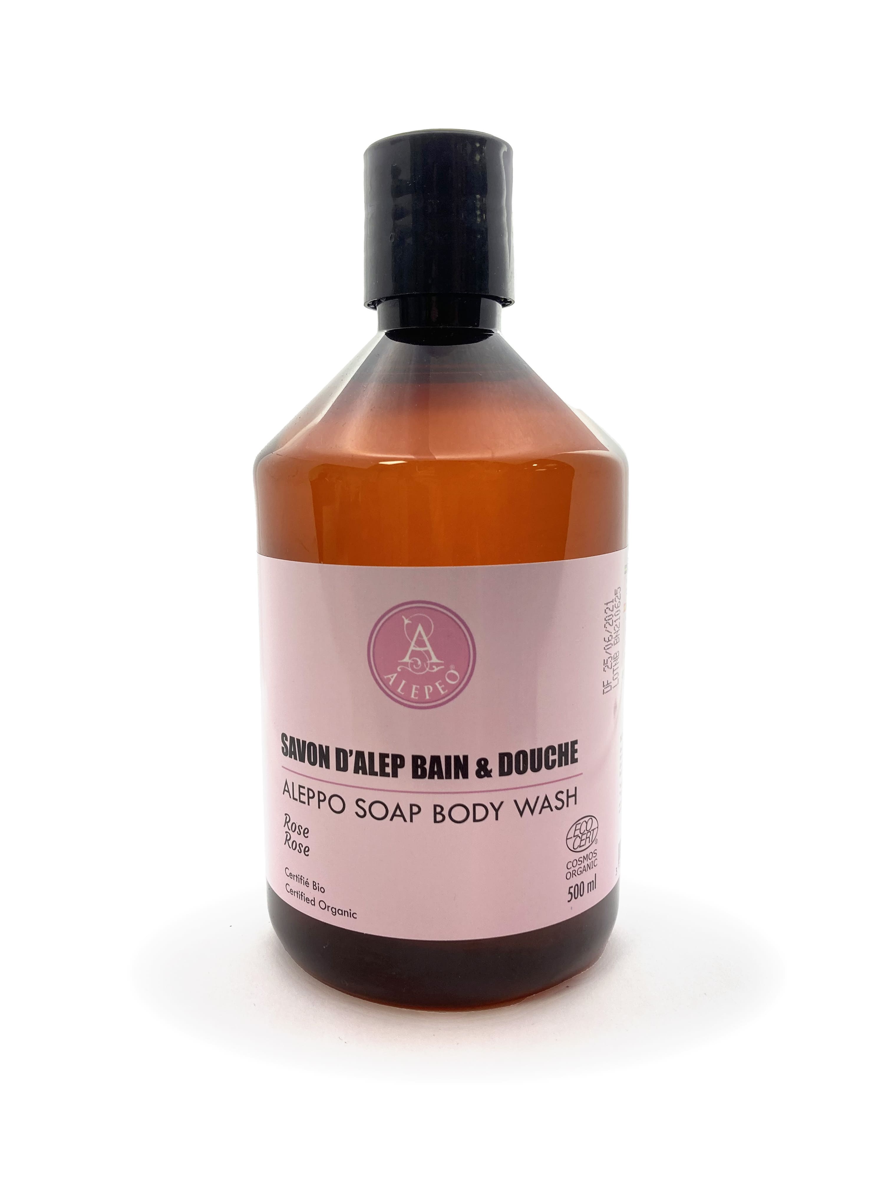 incienso en Jabón Líquido de Alepo - Ecocert - Rosa 500ml 