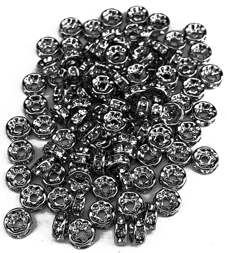Espaciador strass Cristal 8mm x100