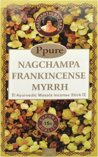 Incienso Ppure nagchampa frankincense myrrh incienso 15g