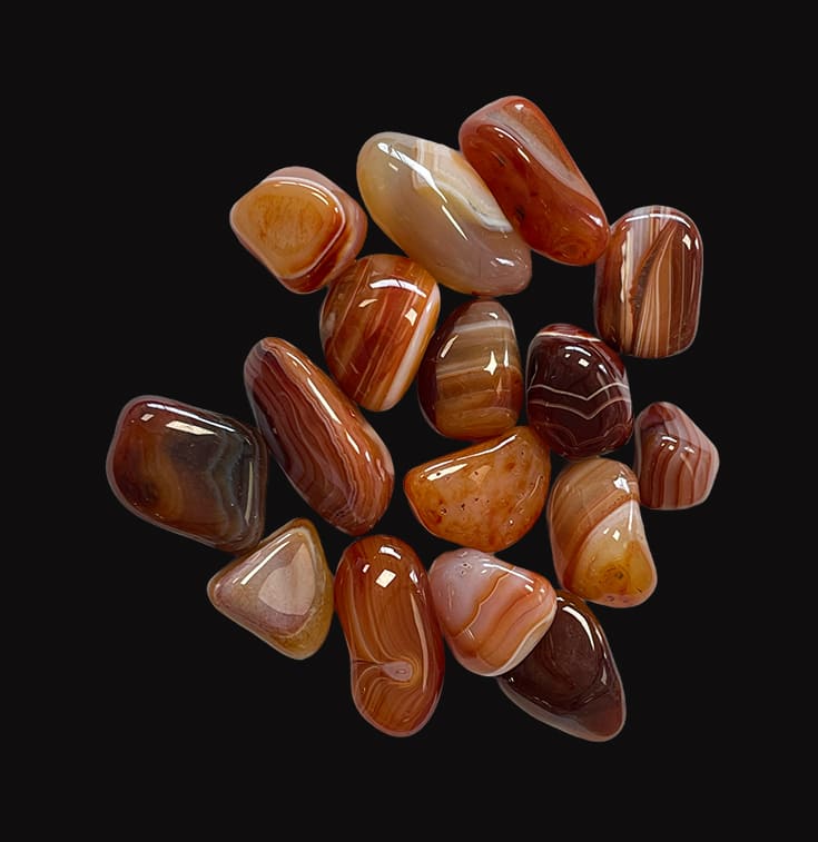 Rodados Agate Rojo A 2-3cm 250g