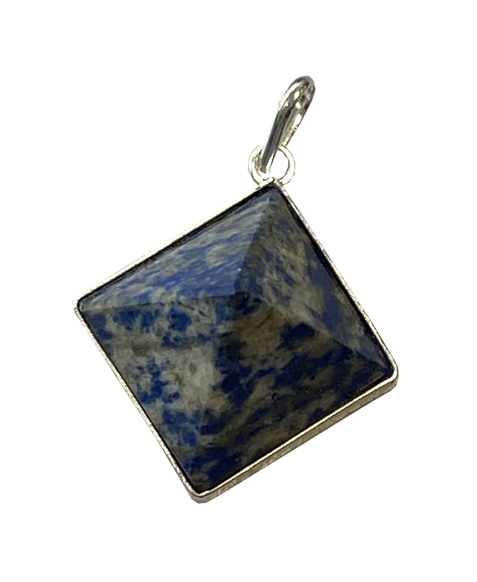 Pendentif Pirámide Lapis Lazuli metal & piedra 3cm