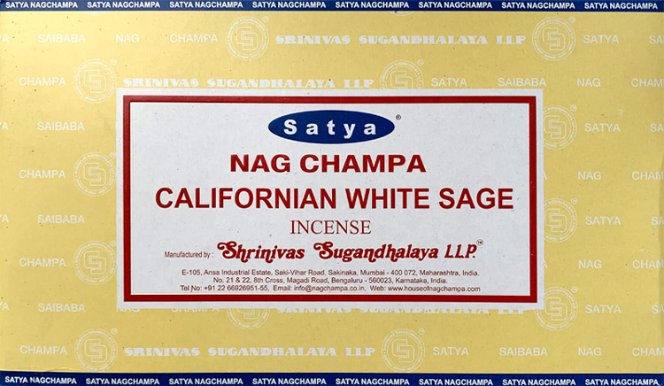 Incienso de Californian White Sage satya 15g