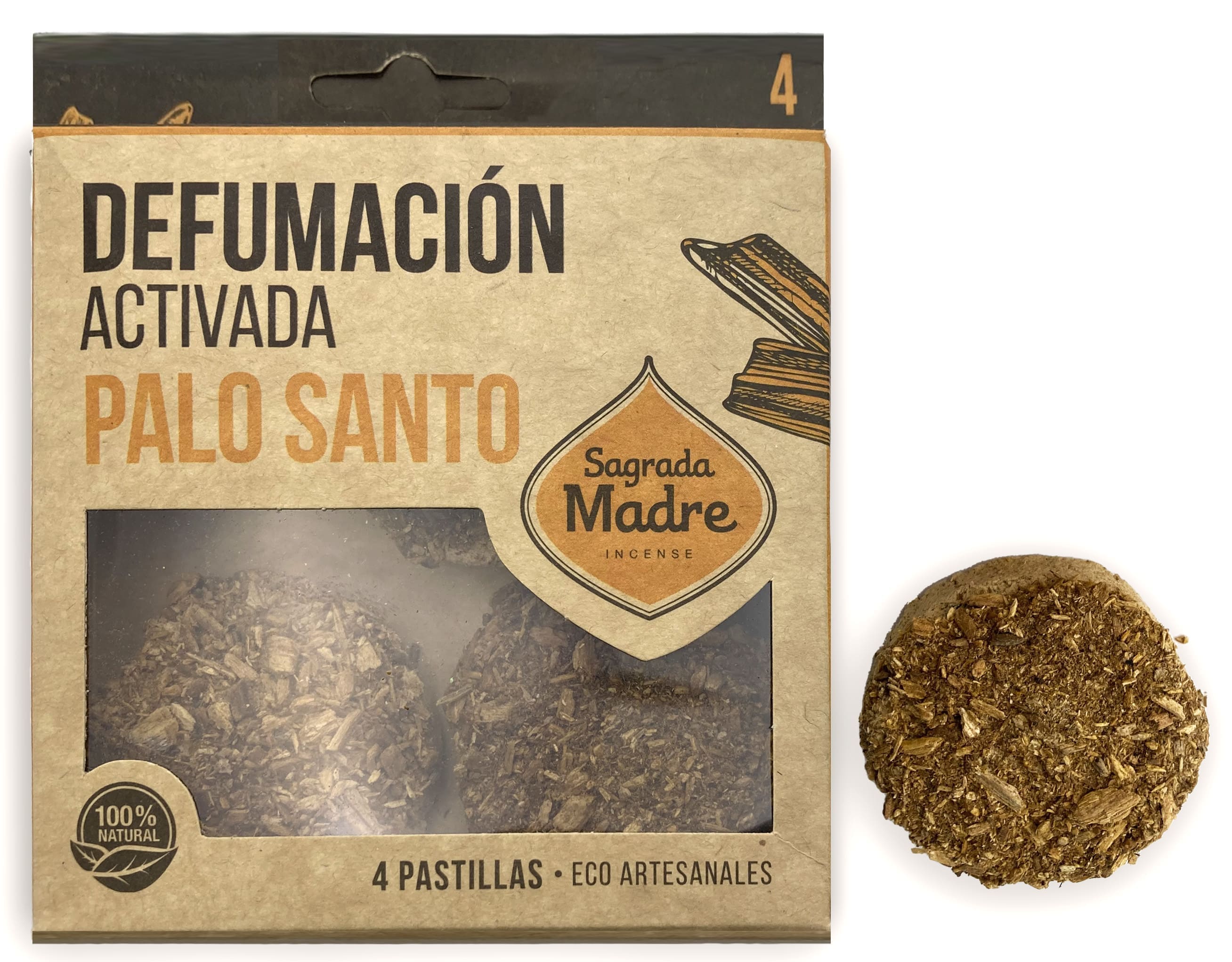 Sagrada Madre - Pastilla de Defumación Palo Santo