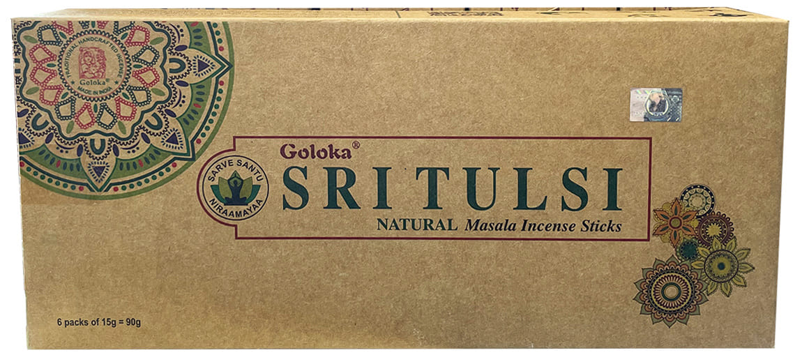 Incienso Goloka Sritulsi Albahaca Astagandha Natural 6x15g