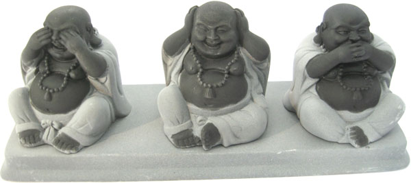 Budas de la sabiduría en bandeja 20cm.