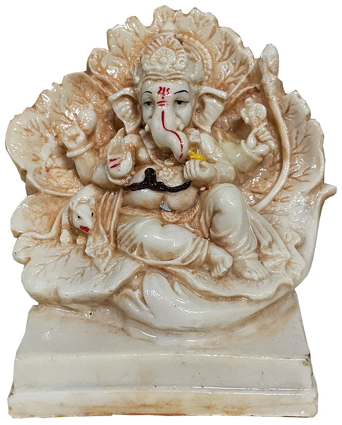 Ganesh en resina Beige 13cm