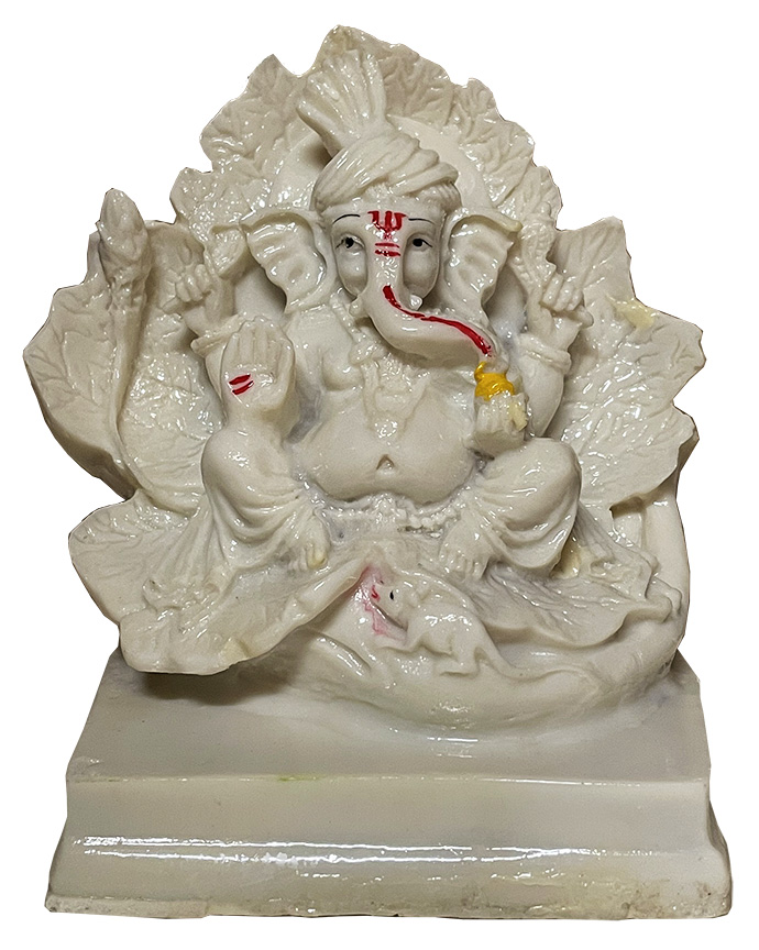 Ganesh en resina Blanco 13cm