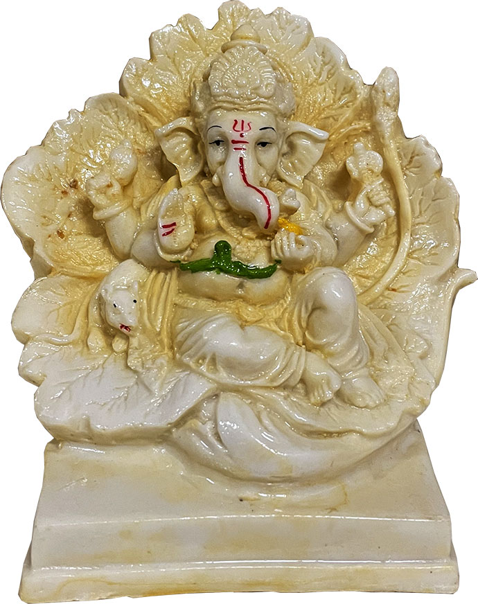 Ganesh en resina Amarillo 13cm