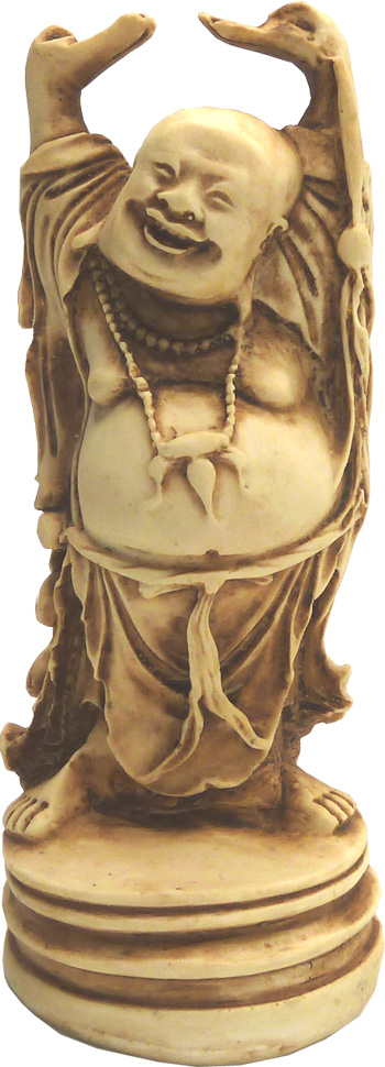 Estatua feliz buda resina 17cm