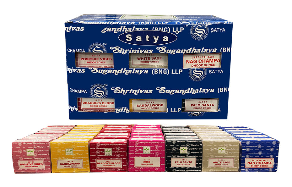 Pack incienso Satya en Conos mix x48
