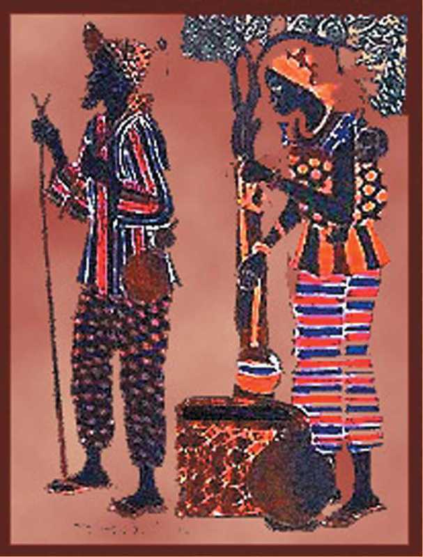Mini pareja africana colgando © Bleu Clair