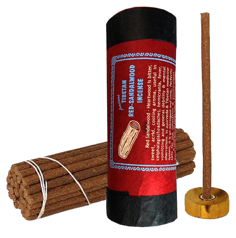 Incienso Tibetano Natural Madera de Sándalo Rojo 35g