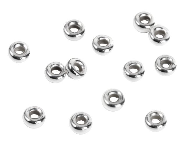 incienso en Cuentas de plata 925 con forma de donut 4 mm x 20
