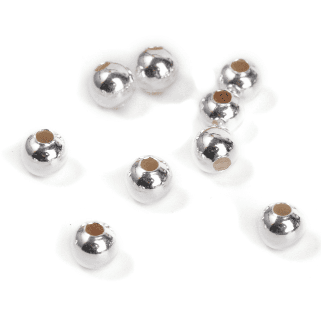 incienso en Bolas de cuentas de plata 925 de 4 mm x 10