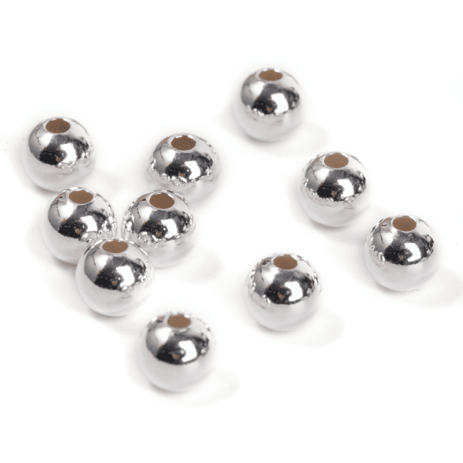 incienso en Bolas de cuentas de plata 925 de 6 mm x 10