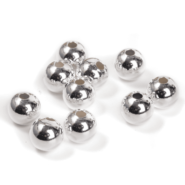 Bolas de cuentas de plata 925 de 8 mm x 5