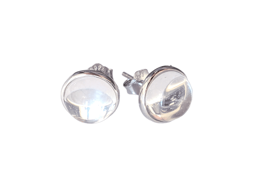 Pendientes Plata 925 Cristal de Roca AA 8mm