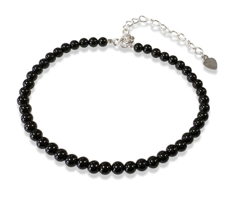 incienso en Pulsera Onix Corazón Plata 925 3mm