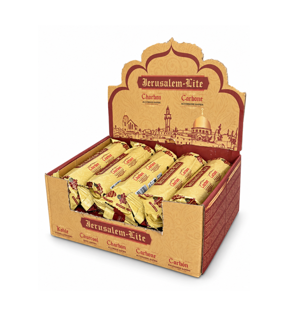 incienso en Carbón Jerusalem Lite Calidad Superior 33 mm – 100 Pastillas|es