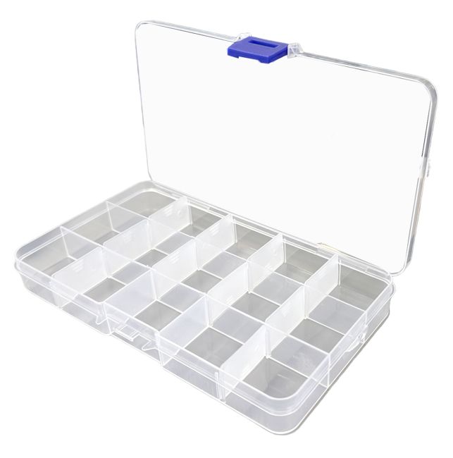 Caja de plástico para guardar cuentas 15 cajas x5
