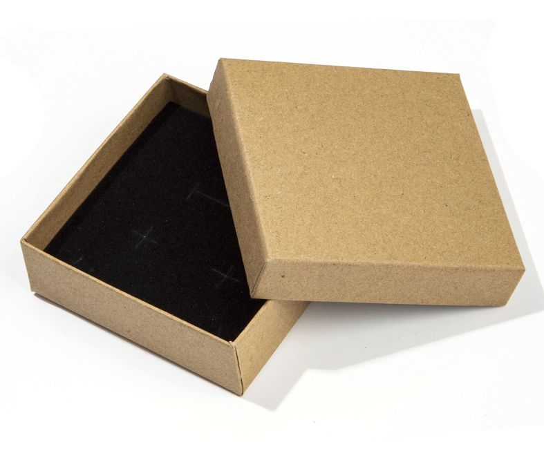 Caja de Regalo para Joyería en Cartón Kraft 9cm x10