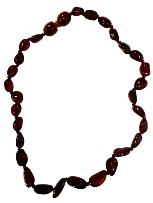 Collar para bebé con ámbar báltico y cereza, 28 cm