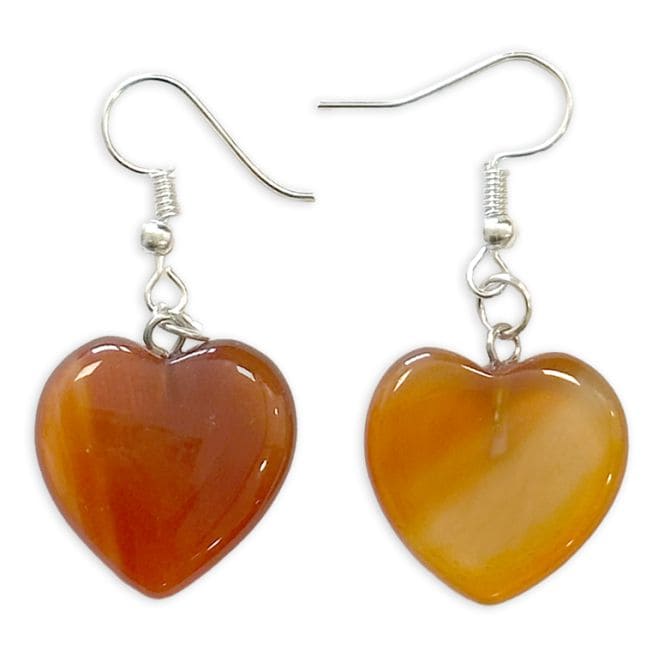 Pendientes Cornalina Corazón 20mm