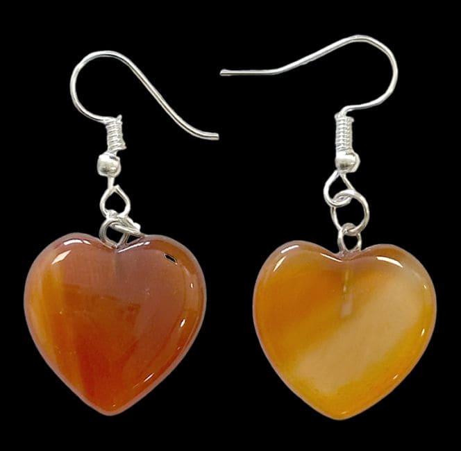 Pendientes Cornalina Corazón 20mm
