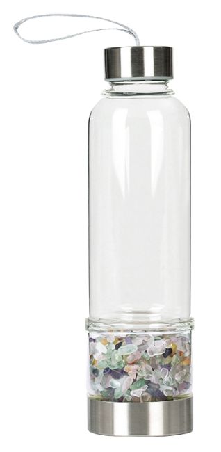 Botella con Cristales de Fluorita