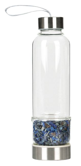 Botella con cristales de Lapislázuli