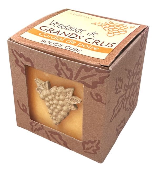 incienso en Maroma Cordial Pera Vela Cubo 290g|es