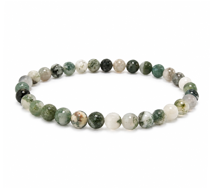 Pulsera Ágata Árbol Calidad A cuentas 6mm