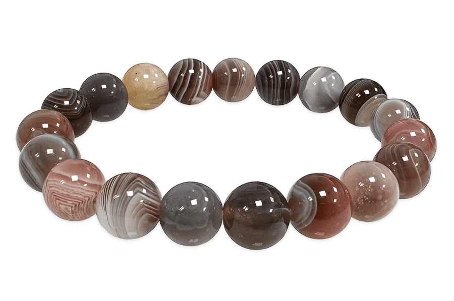 Pulsera Agate Botswana AA Perles 10mm