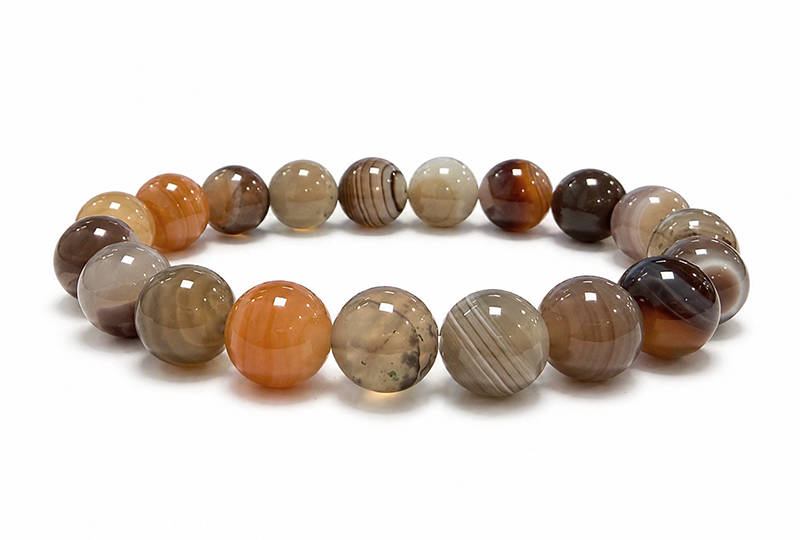 Pulsera de Ágata Botswana A cuentas de 10mm