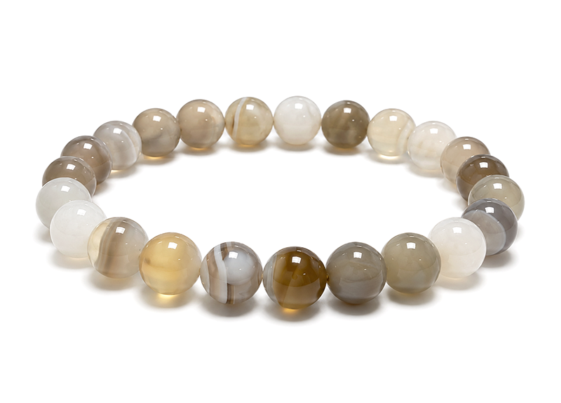 incienso en Pulsera de Ágata Botswana A cuentas 8mm