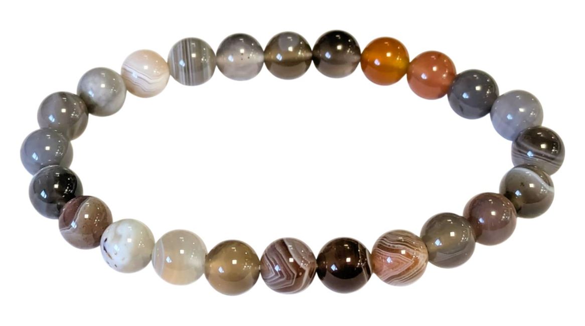 Pulsera Agate Botswana AA Perles 8mm