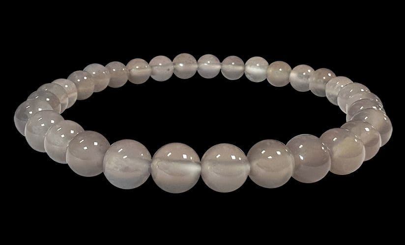 incienso en Pulsera Agata Gris A perles 6mm|es