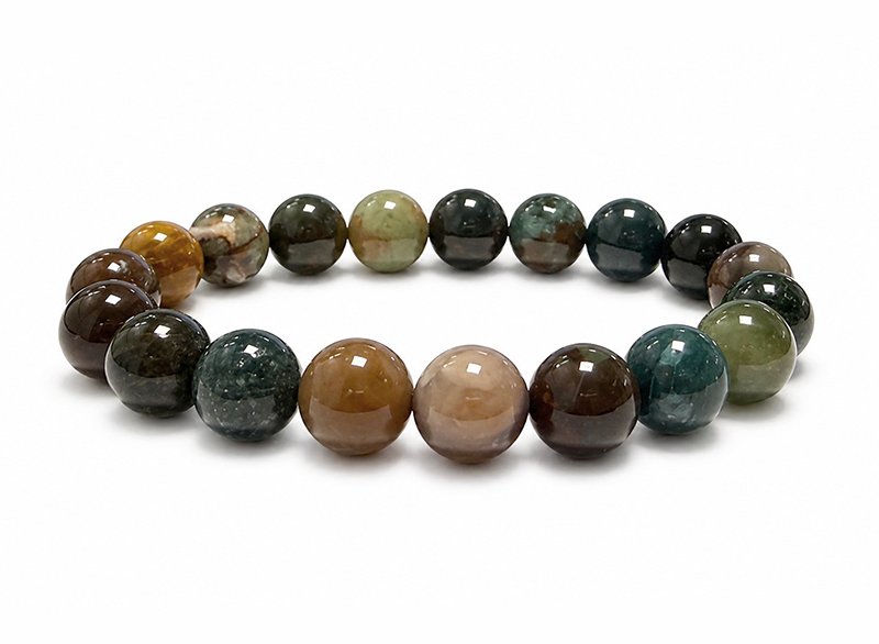 Pulsera de Ágata India A cuentas de 10mm