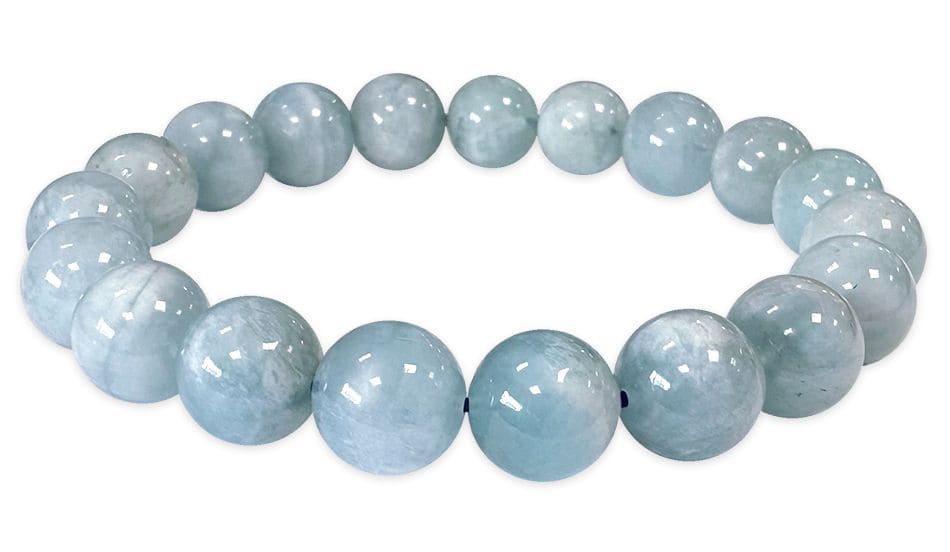 Pulsera perlas aguamarina 10-11mm