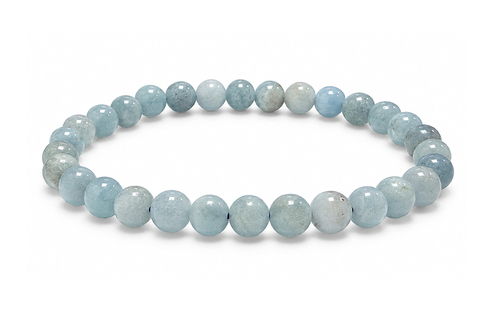 incienso en Pulsera de Aguamarina A+ Cuentas 5,5–6,5 mm