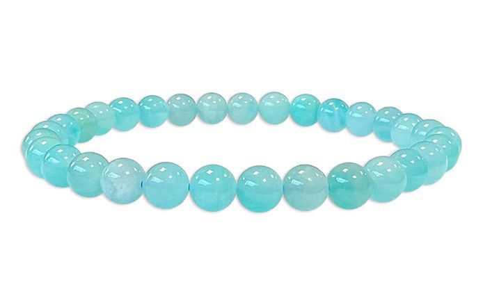 Pulsera con Amazonite Mozambique AAA perlas 6mm