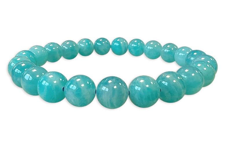 Pulsera con Amazonite Mozambique AAA perlas 8mm