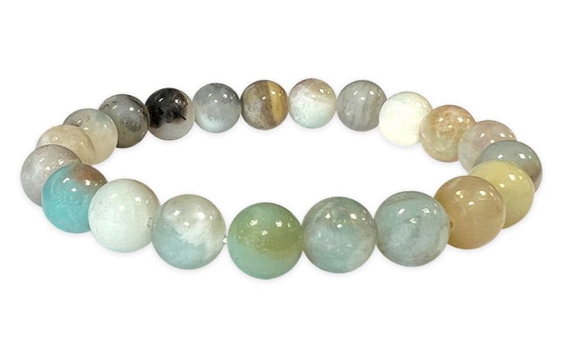 Pulsera con Amazonite multicolor perlas 8mm