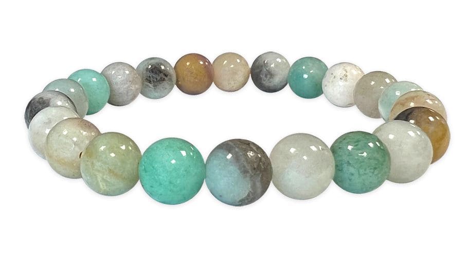 Pulsera con Amazonite multicolor A perlas 8mm